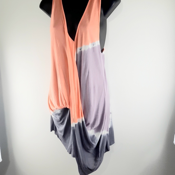 `Medium Young Fabulous & Broke Orange and Gray Swim Coverup - Picture 3 of 9